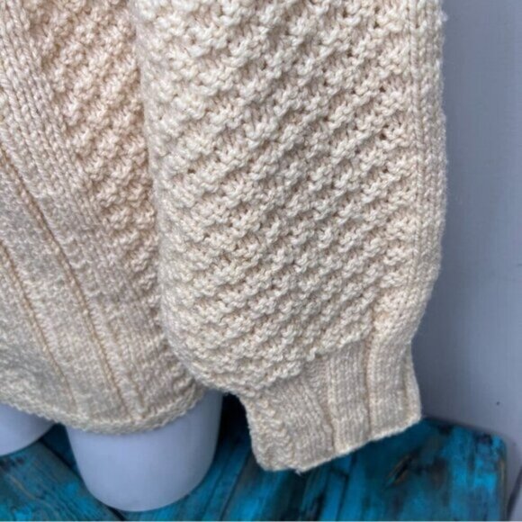 Vintage Handknit Mock Neck Cottagecore Sweater - Picture 7 of 8